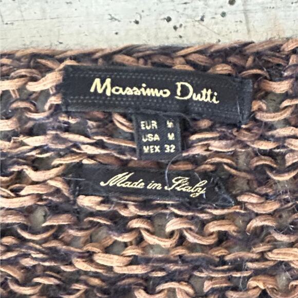 Massimo Dutti Chunky loose knit short sleeve sweater quite luxury minimalist M - Picture 9 of 9